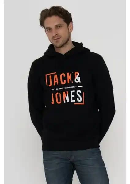 Jack & Jones Erkek Logo Baskılı Kapüşonlu Sweatshirt: Günlük Şıklık ve Konforun Birleşimi