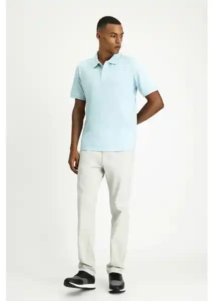 Kiğılı Polo Yaka Regular Fit Nakışlı Pamuk Tişört Günlük ve Şık Kullanım İçin Uygun