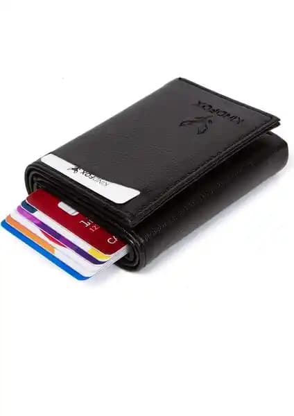 Kindfox Vegan Deri Erkek Kartlık Otomatik Mekanizmalı Tasarımı ve Kullanım Özellikleri
