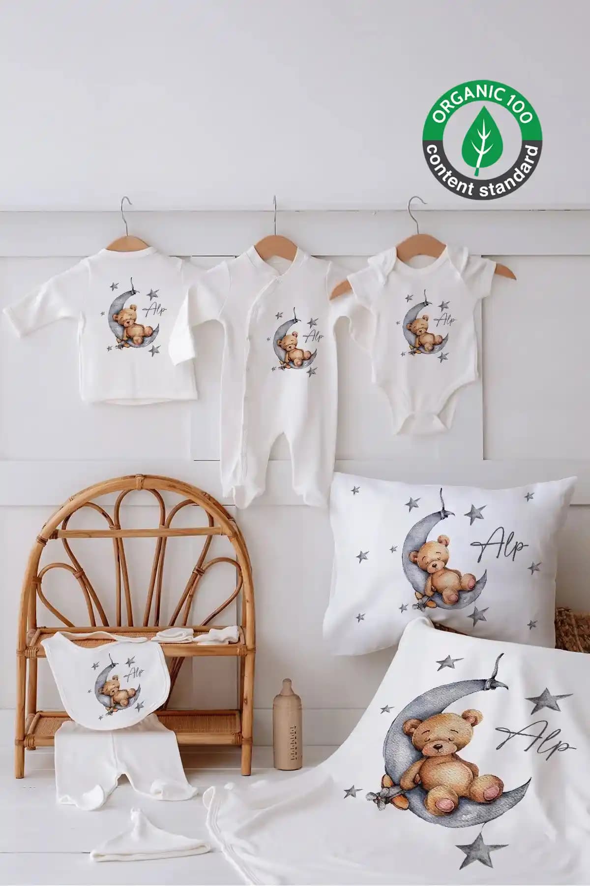 Lilabio %100 Organik Pamuklu Bebek Hastane Çıkışı Seti Güvenli ve Şık Tasarım