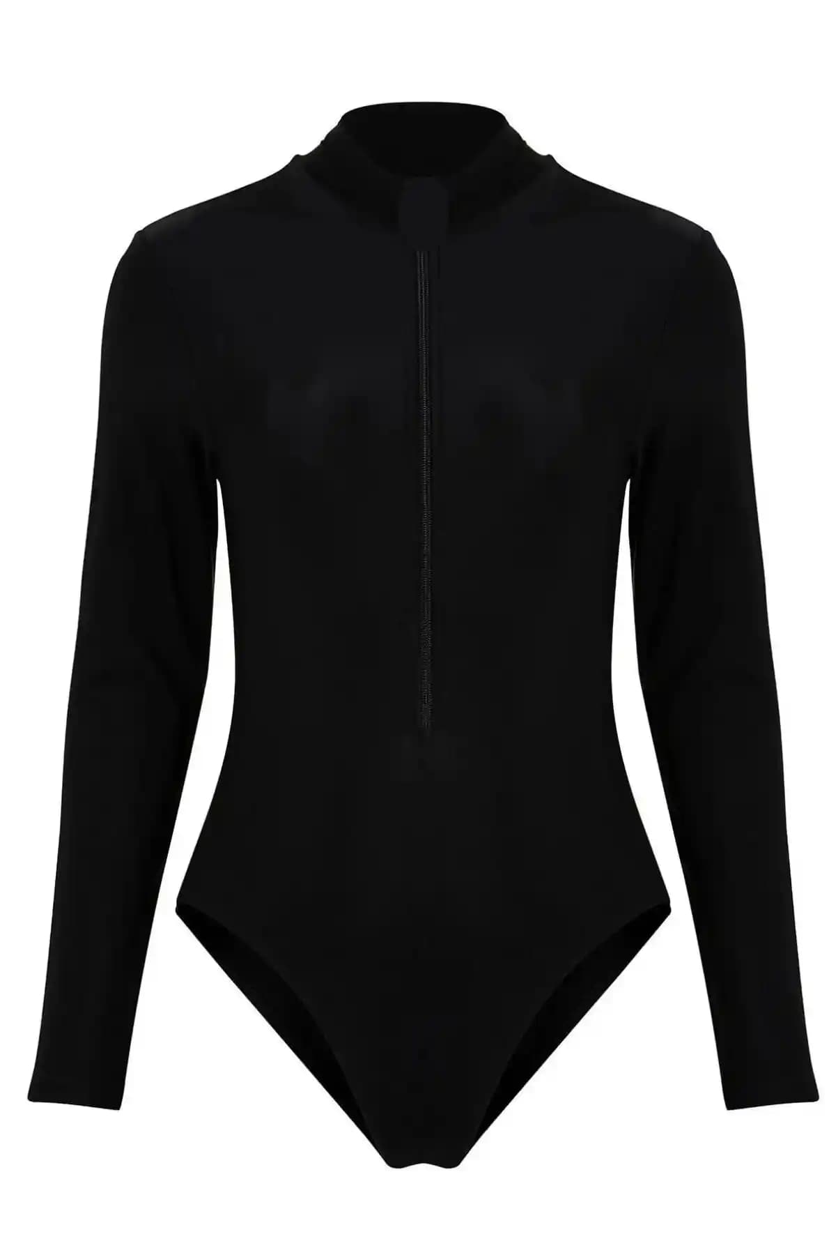 Meba Siyah Uzun Kollu Fermuarlı Likralı Yüzücü Mayo İnceleme ve Kullanıcı Yorumları