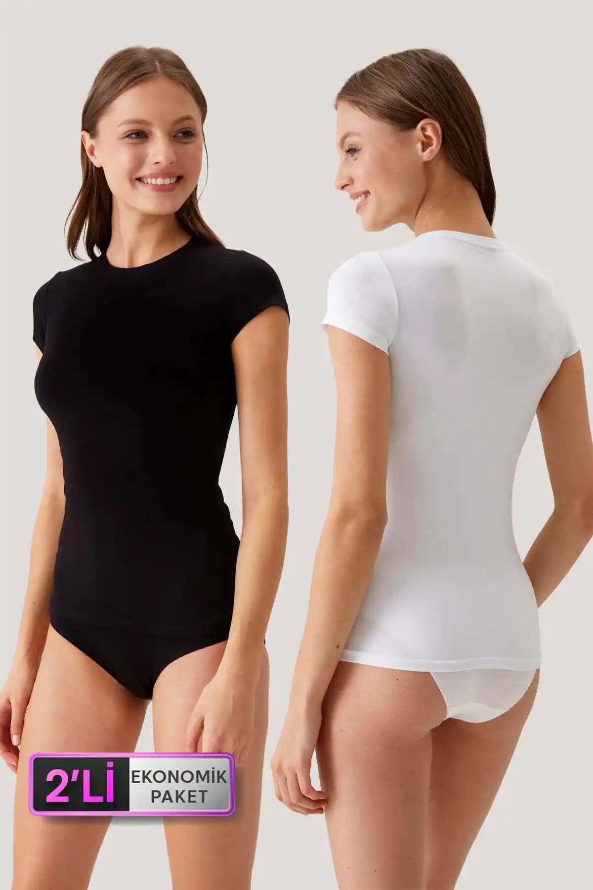 Pierre Cardin 2'li Siyah Beyaz Kısa Kollu Atlet ve Tişört Seti Günlük Şıklık ve Konfor İçin