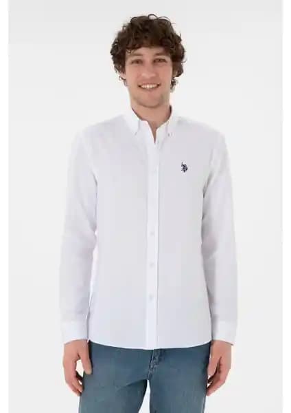 U.S. Polo Assn. Erkek Beyaz Gömlek: Şıklık ve Fonksiyonelliğin Modern Buluşması