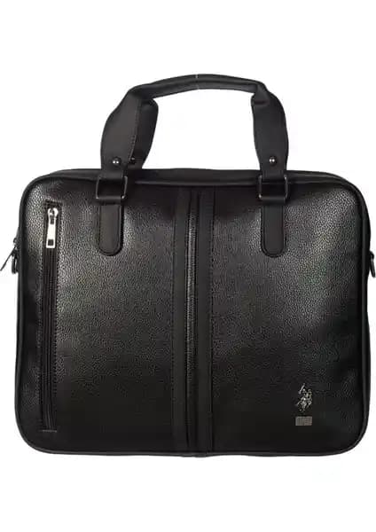 U.S. Polo Assn. Siyah Vegan Deri Evrak Çantası Günlük ve İş Kullanımı İçin Uygun
