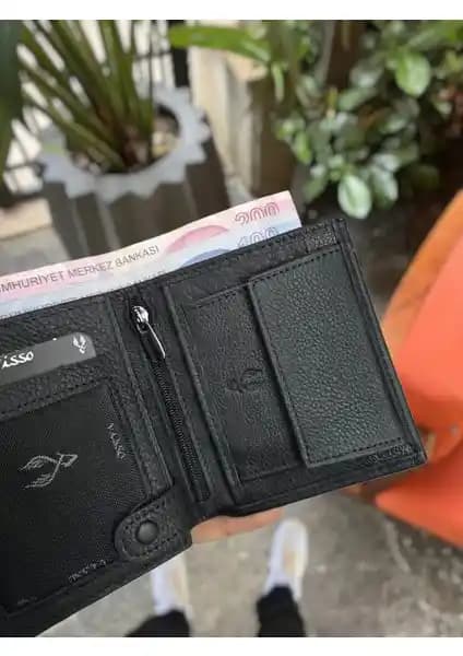 Visso 111 Deri Isme Özel Bozuk Para Cepli Cüzdan Günlük Kullanım İçin Şık ve Fonksiyonel Tasarım