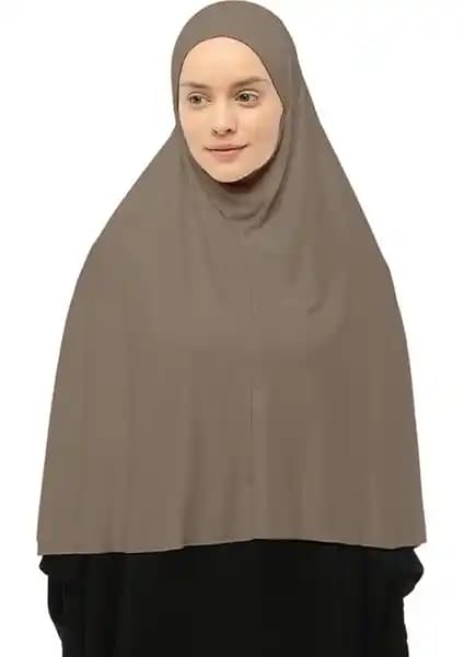 Altobeh Hazır Türban Peçeli Pratik Eşarp Karşılaştırması Koyu Vizon ve Siyah Renk Seçenekleri