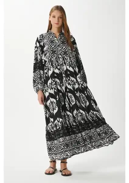 Ritnice Modest Kelly Siyah ve Shade Çok Desenli Viskon Elbise Karşılaştırması
