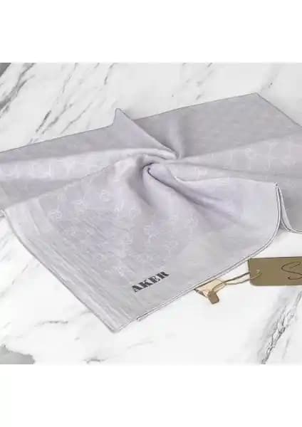 Aker Açık Lila Elegance Monogram Eşarp: Şık ve Rahat Kullanım İçin İdeal Seçenek