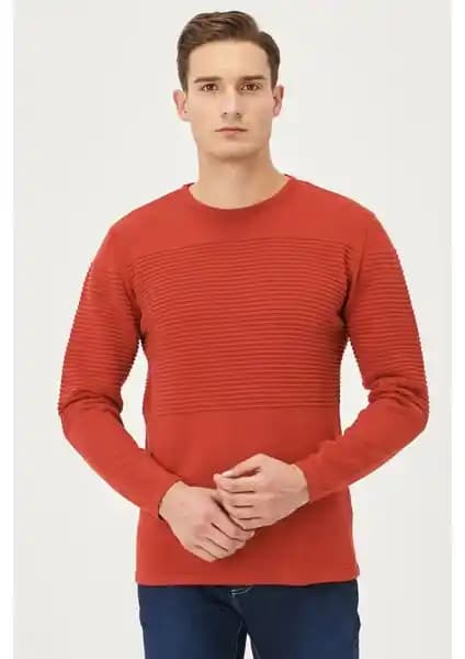 Altınyılz Classics Erkek Kırmızı Anti-pilling Triko Kazak Günlük ve Şık Kullanım İçin