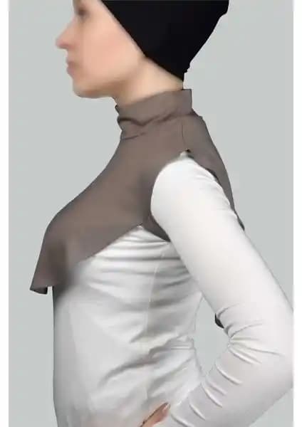 Altobeh Düz Balıkçı Yaka Boğazlı Penye Tesettür Boyunluk Koyu Vizon Günlük ve Şık Kullanım İçin