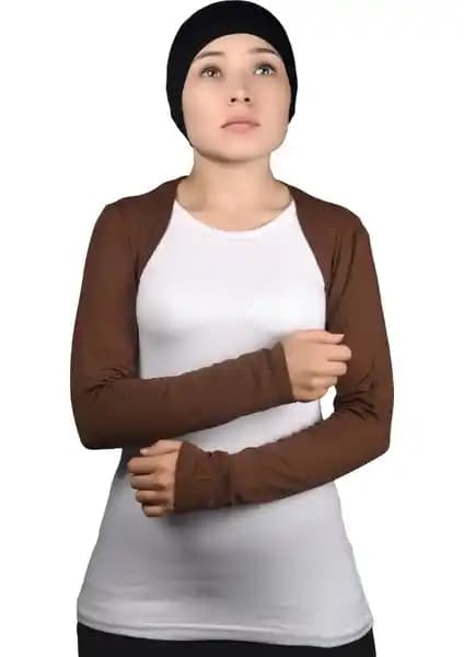 Altobeh Uzun Kollu Tesettür Bolero Çikolata Renkli Şıklık ve Konfor Sunar