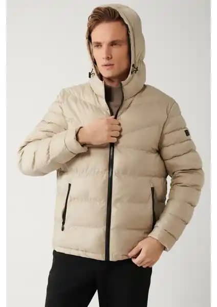 AVVA Erkek Bej Su İtici Rüzgar Geçirmez Kapitone Mont Özellikleri ve Kullanım Avantajları