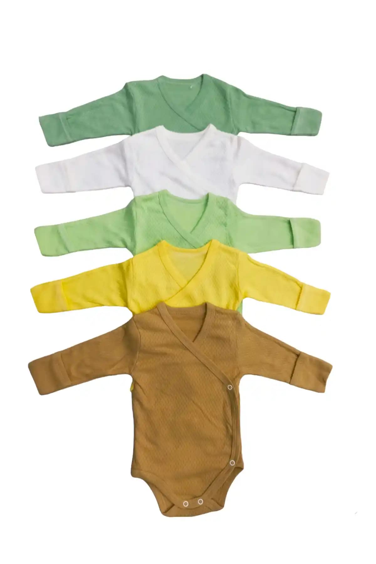 Bebekler İçin Uzun Kollu Kendinden Eldivenli Kruvaze Badi Detaylı İnceleme