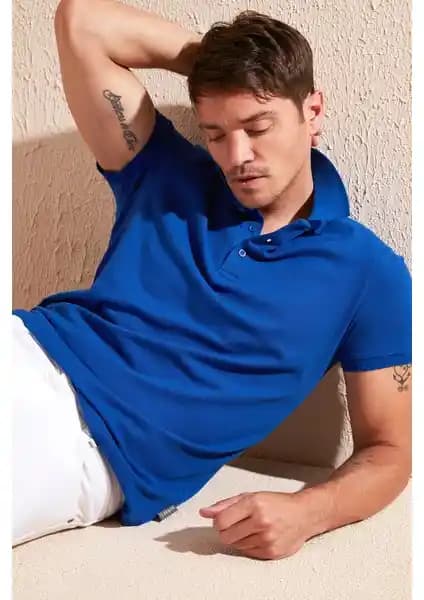 Buratti %100 Pamuk Düğmeli Polo Tişört Erkekler İçin Şık ve Rahat Yazlık Giyim Seçeneği