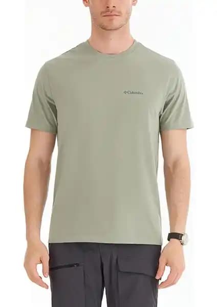 Columbia CS0282 CSC M Basic SM Logo Brushed Erkek Kısa Kollu Tişört Günlük ve Spor Kullanımına Uygun