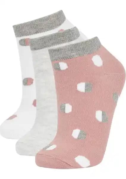 DeFacto Kadın 3'lü Pamuklu Patik Çorap - Rahatlık ve Şıklık Sunan Günlük Kullanım Ürünü