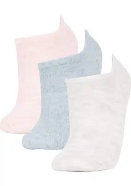 DeFacto Kadın 3'lü Pamuklu Sneaker Çorap Seti Konfor ve Şıklık Sunar