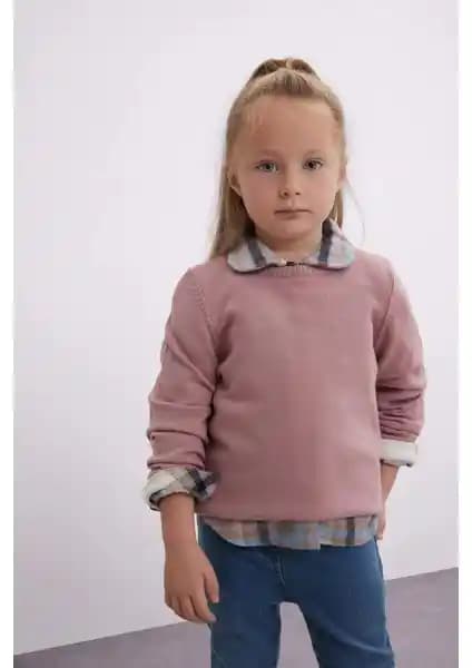 DeFacto Kız Bebek Bisiklet Yaka Düz Triko Kazak: Şık ve Rahat Günlük Giyim Seçeneği