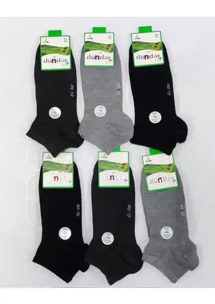 Dündar Erkek Bambu Patik Çorap Plus Dikişsiz 6'lı Paket Konfor ve Doğal Malzeme