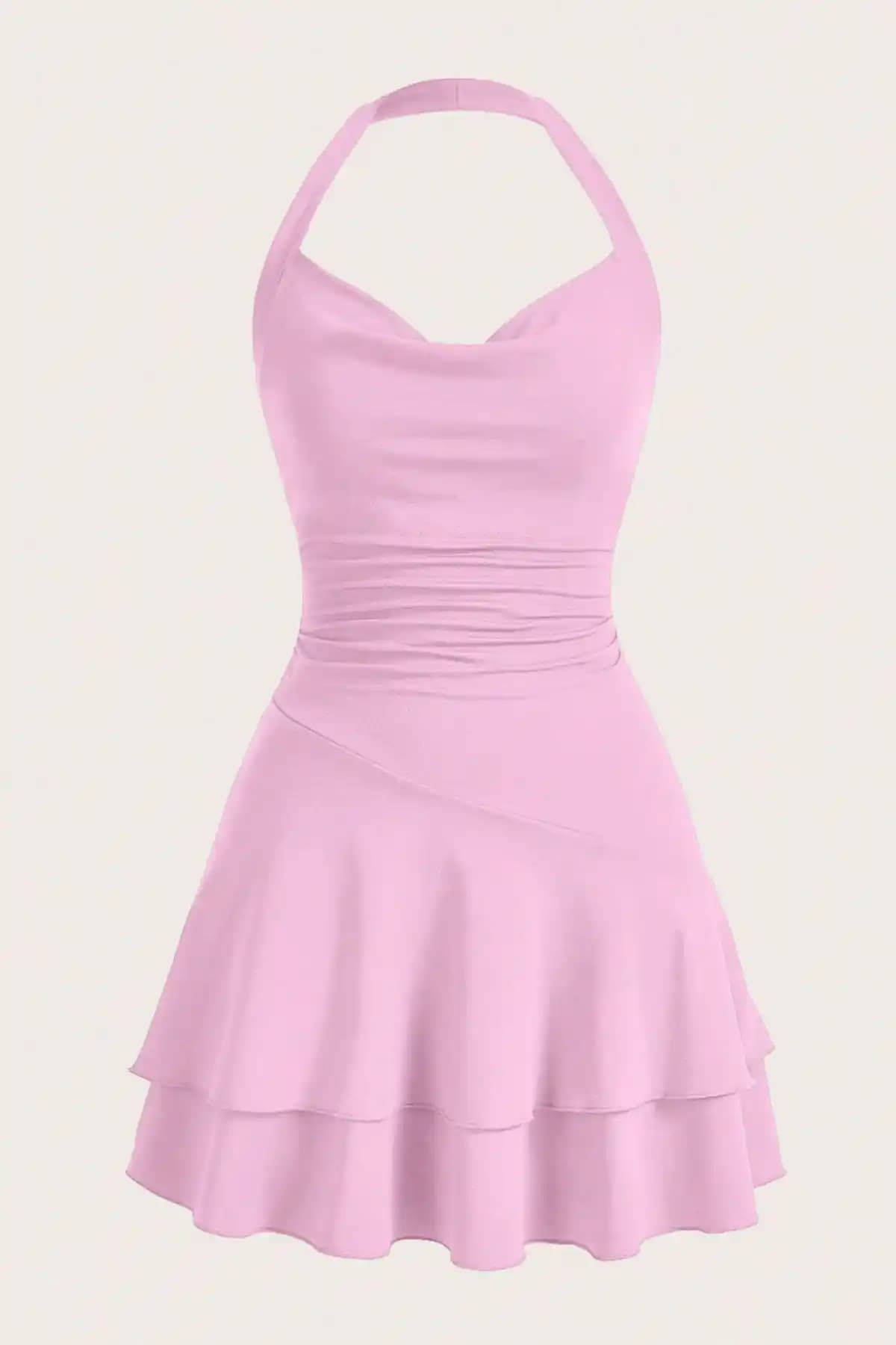 Edela Boyundan Askılı Mini Elbise 5022: Modern Tasarım ve Konforun Buluştuğu Yazlık Elbise