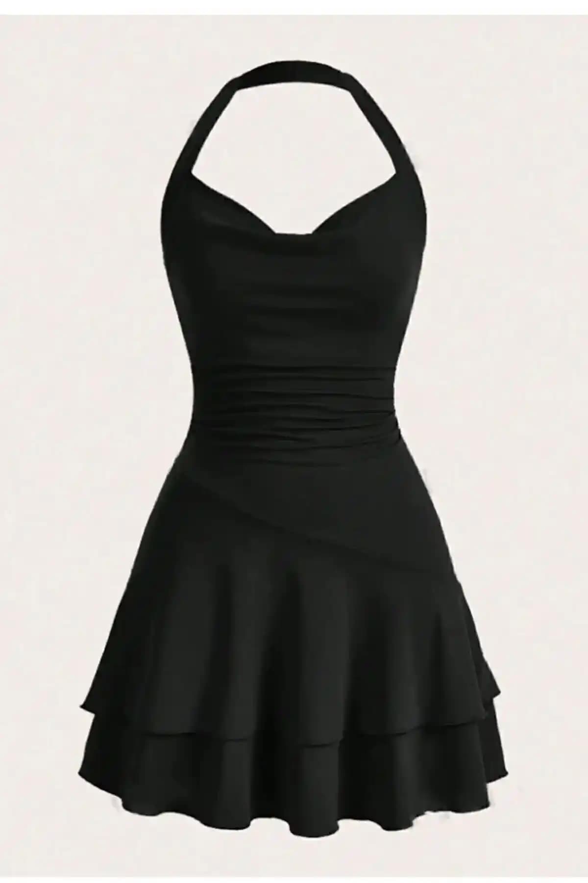 Edela Boyundan Askılı Mini Elbise 5022: Şıklık ve Konforu Bir Arada Sunan Modern Tasarım