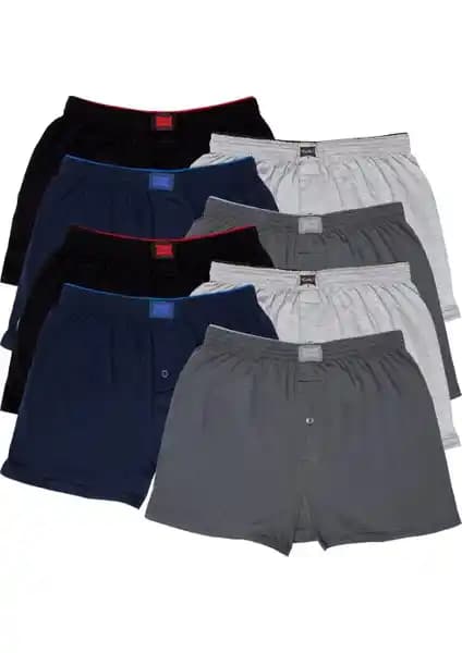 Erkek Penye Boxer Seti 8'li: Konforlu ve Şık Günlük İç Giyim Seçeneği