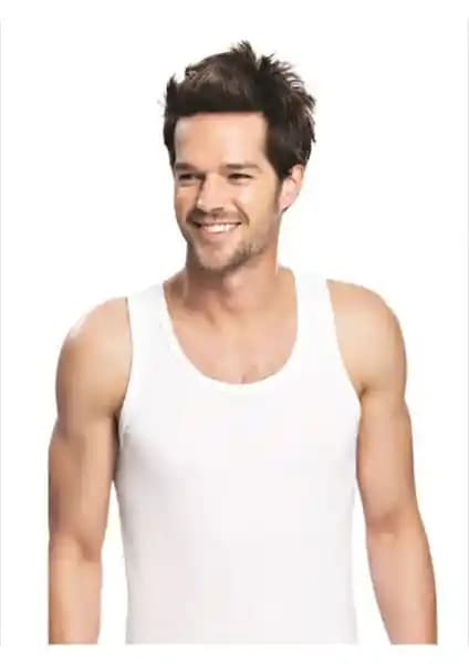 Erkekler İçin Beyaz Pamuklu Atletler 3'lü Paket Konfor ve Şıklık Sunar