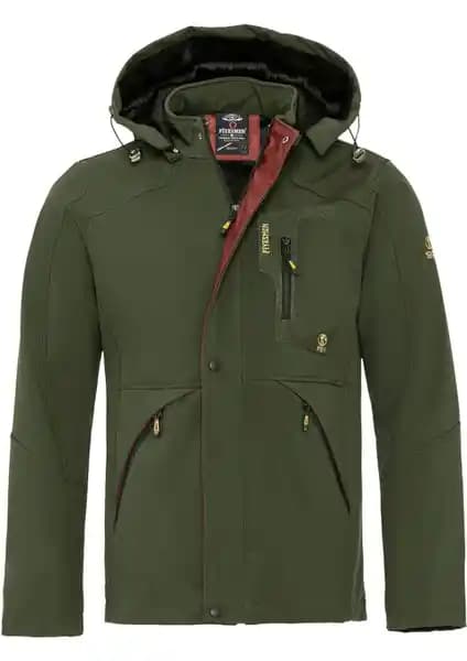 Famoda Erkek Haki Softshell Mont: Su ve Rüzgar Geçirmez Modern Tasarım