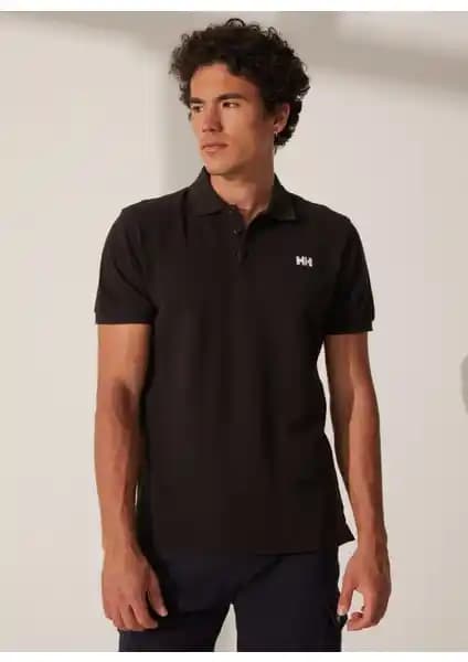 Helly Hansen Transat Polo Siyah Erkek T-Shirt Günlük ve Outdoor Kullanım İçin Uygun
