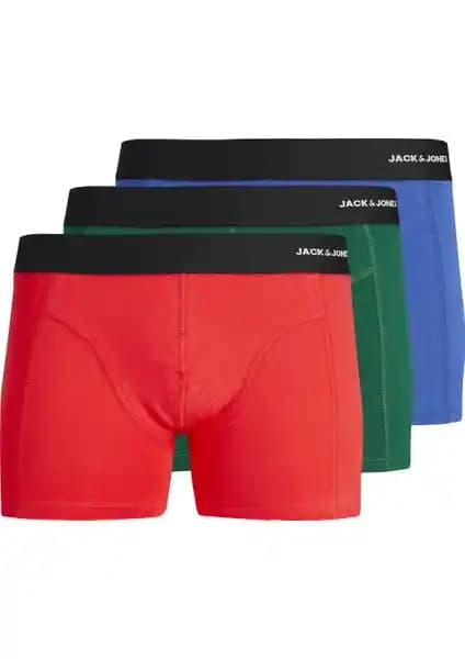 Jack & Jones 3'lü Bambu Boxer Paketi - Erkekler İçin Konfor ve Şıklık Sunan Rahat İç Giyim
