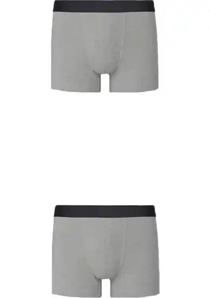 John Lion Erkek Premium Likralı 2'li Boxer Gri - Konfor ve Kalitenin Buluşması