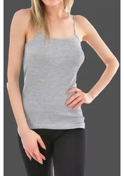 Kadınlar İçin Konforlu ve Şık Pamuklu Ribana Atletler 6'lı Paket