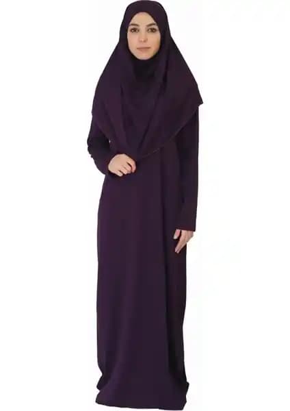 Kadınlar İçin Koyu Mor Namaz Elbisesi: Rahat ve Şık Tasarım Özellikleri