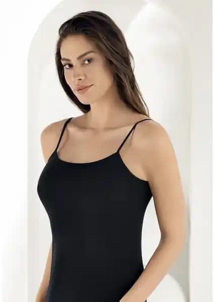 Kadınlar İçin Şık ve Rahat Pamuk Atlet Siyah MB001 Günlük Giyim Tercihi