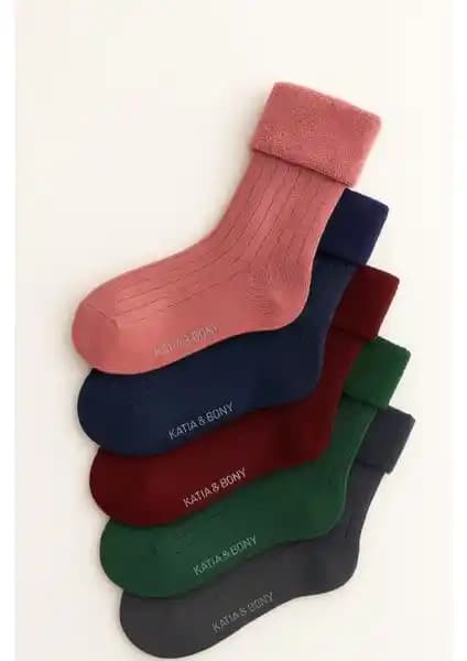 Katia & Bony 5'li Paket Çocuk Havlu Soket Çorap Seti Yumuşak ve Dayanıklı Tasarım