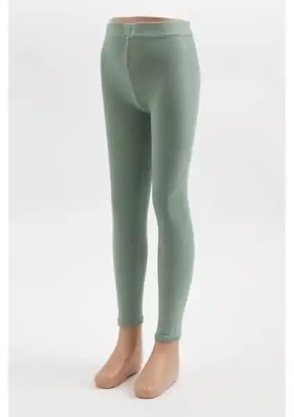 Katia & Bony Koyu Yeşil Pamuklu Çocuk Taytı Yüksek Konfor ve Şıklık Sunar