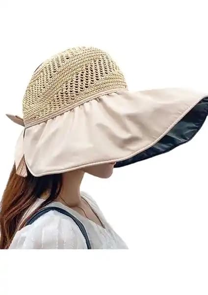 Keluofu Moda Kadın Güneşlik Şapka Yaz Ayları İçin Koruyucu ve Şık Tasarım