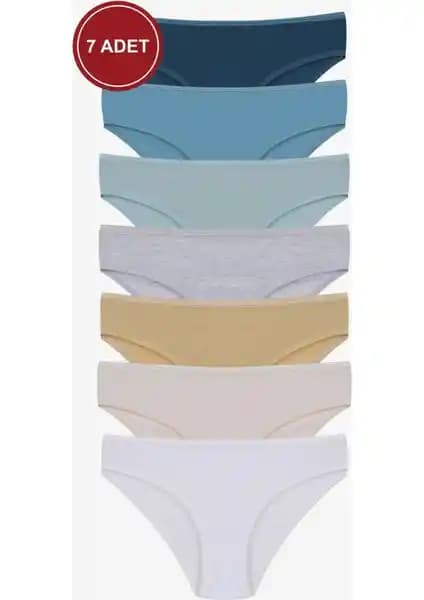 Koza İç Giyim Kadın 7'li Likralı Külot Seti Konfor ve Şıklık Sunan Günlük İç Giyim Seçeneği