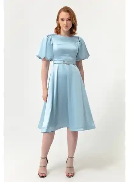 Lafaba Kadın Mavi Balon Kollu Taşlı Kemerli Mini Saten Abiye Elbise Özellikleri ve Kullanım İpuçları