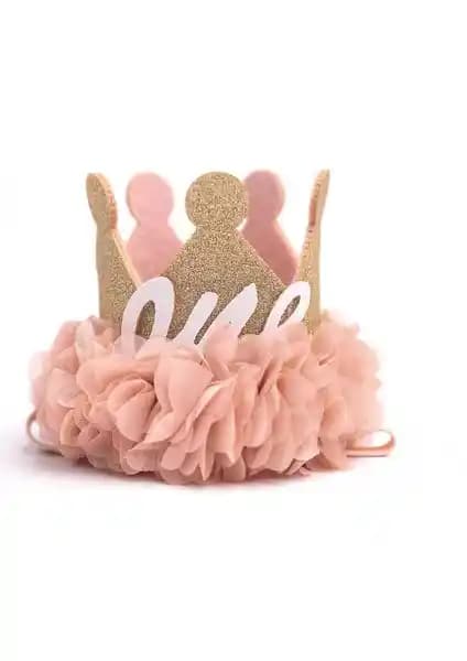 Le Mabelle Pudra 1 Yaş Kraliçe Doğum Günü Tacı: Şık ve Konforlu Çocuk Aksesuarı