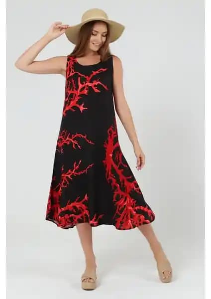 Likapa Yazlık Askılı Viskon Elbise 2691: Şık ve Rahat Yazlık Kadın Elbisesi