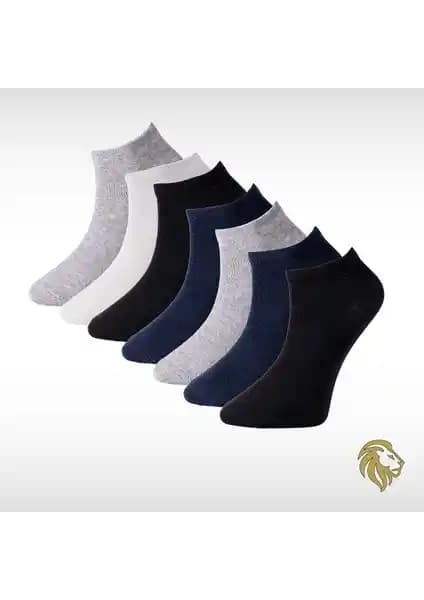 Lion Monroe Erkek 7'li Penye Patik Kısa Çorap Seti Yüksek Konfor ve Şıklık Sunar