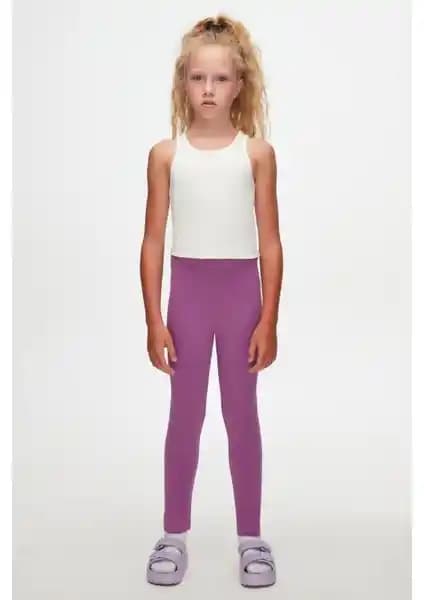 Lovetti Açık Mor Kız Çocuk Kışlık Tayt: Rahat ve Şık Günlük Giyim Seçeneği