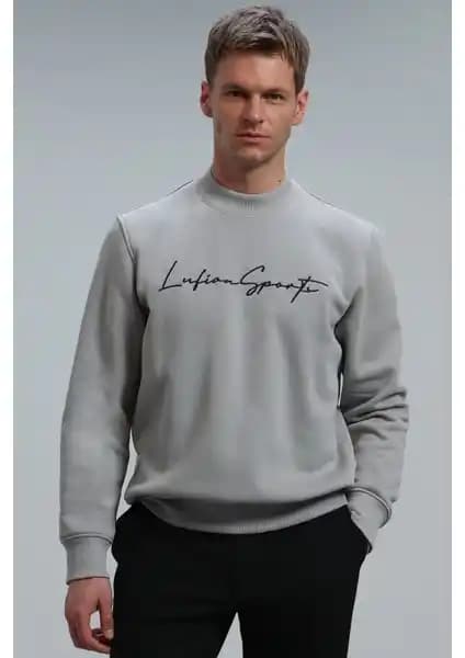 Lufian Lowe Erkek Mürdüm Sweatshirt Şıklık ve Konfor Sunan Modern Tasarım