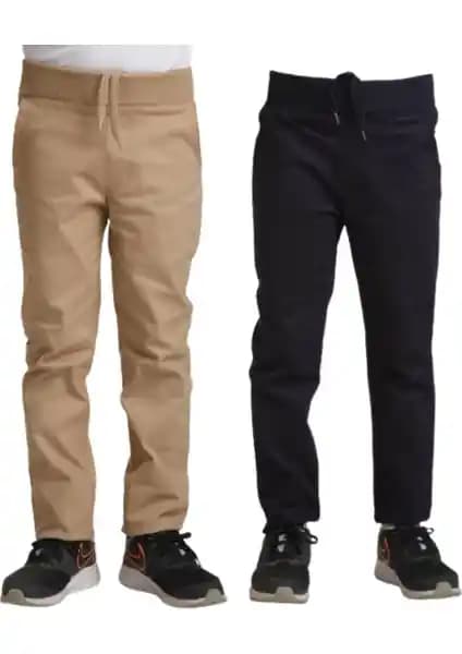 Mavimoure Çocuk Rahat Kalıp Ribana Bel Canvas Keten Okul Pantolonu İncelemesi