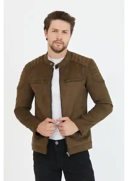 Mero Life Erkek Haki Süet Ceket Yeni Sezon Modern ve Şık Tasarım Özellikleri