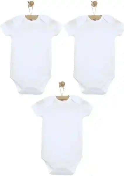 Mixi Baby %100 Pamuklu Çıtçıtlı Kısa Kol Bebek Body 3’lü Set Konfor ve Şıklık Sunar