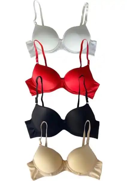 Moda Lady Dolgusuz Telli 4'lü Monocup Sütyen Seti Günlük Rahatlık ve Şıklık Sunar