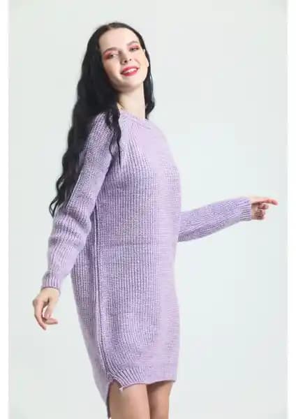 Moda Tekcan Oversize Triko Elbise Yeni Sezon Kadın Şık ve Rahat Tasarım