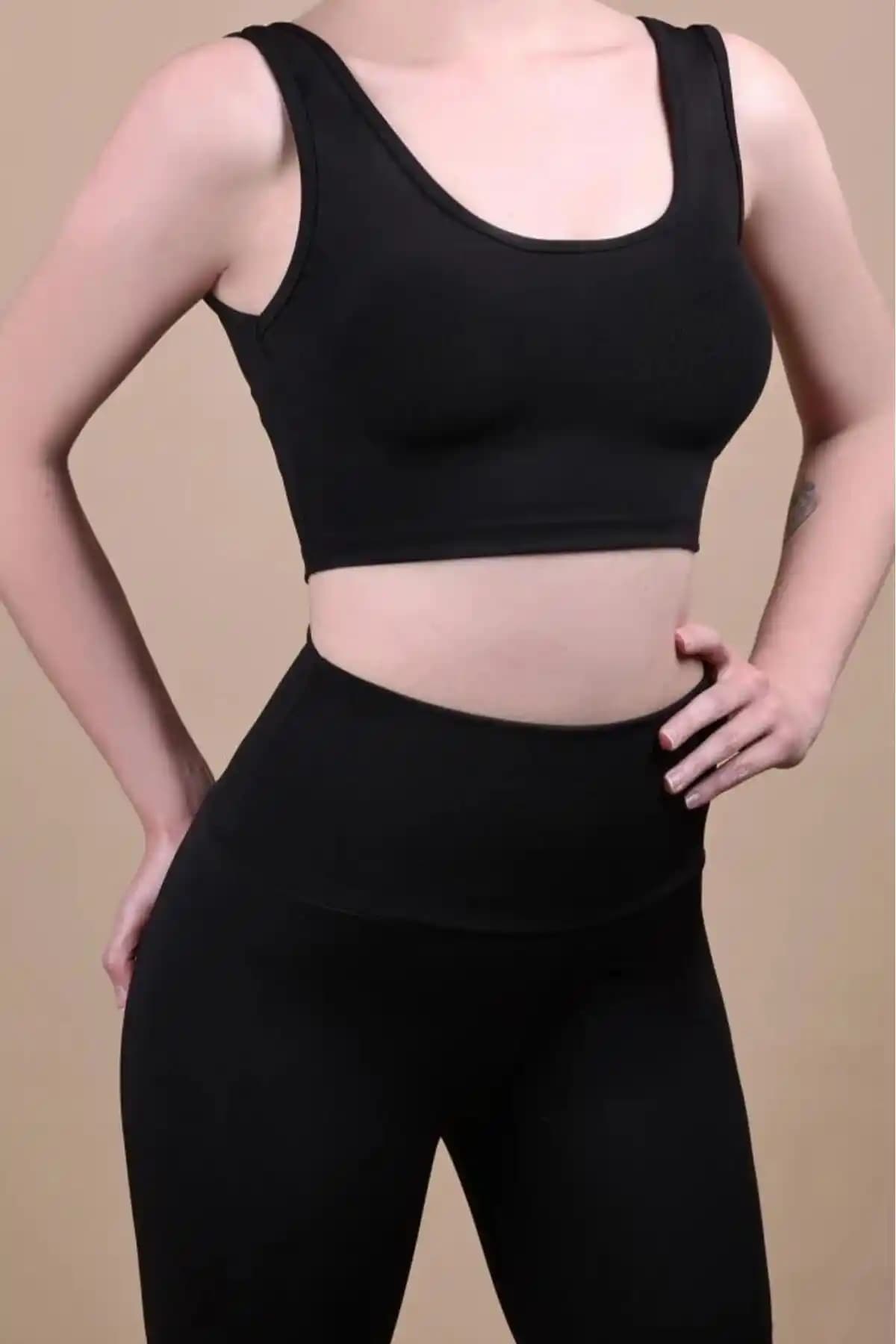 My Crown Kadın Siyah Askılı Crop Top Şıklık ve Fonksiyonelliğin Buluşması